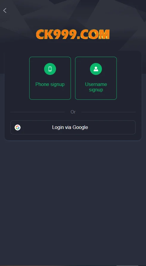CK999 Sign Up